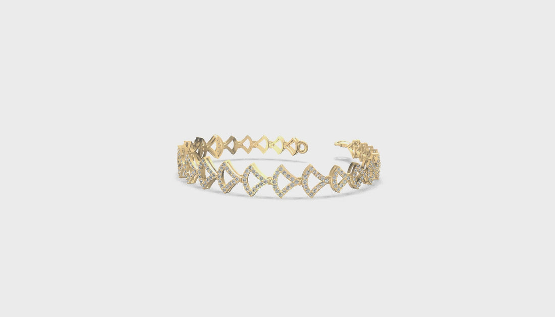 Crowned Grace Diamond Bracelet Gold