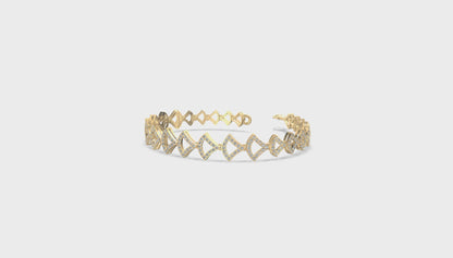 Crowned Grace Diamond Bracelet Gold