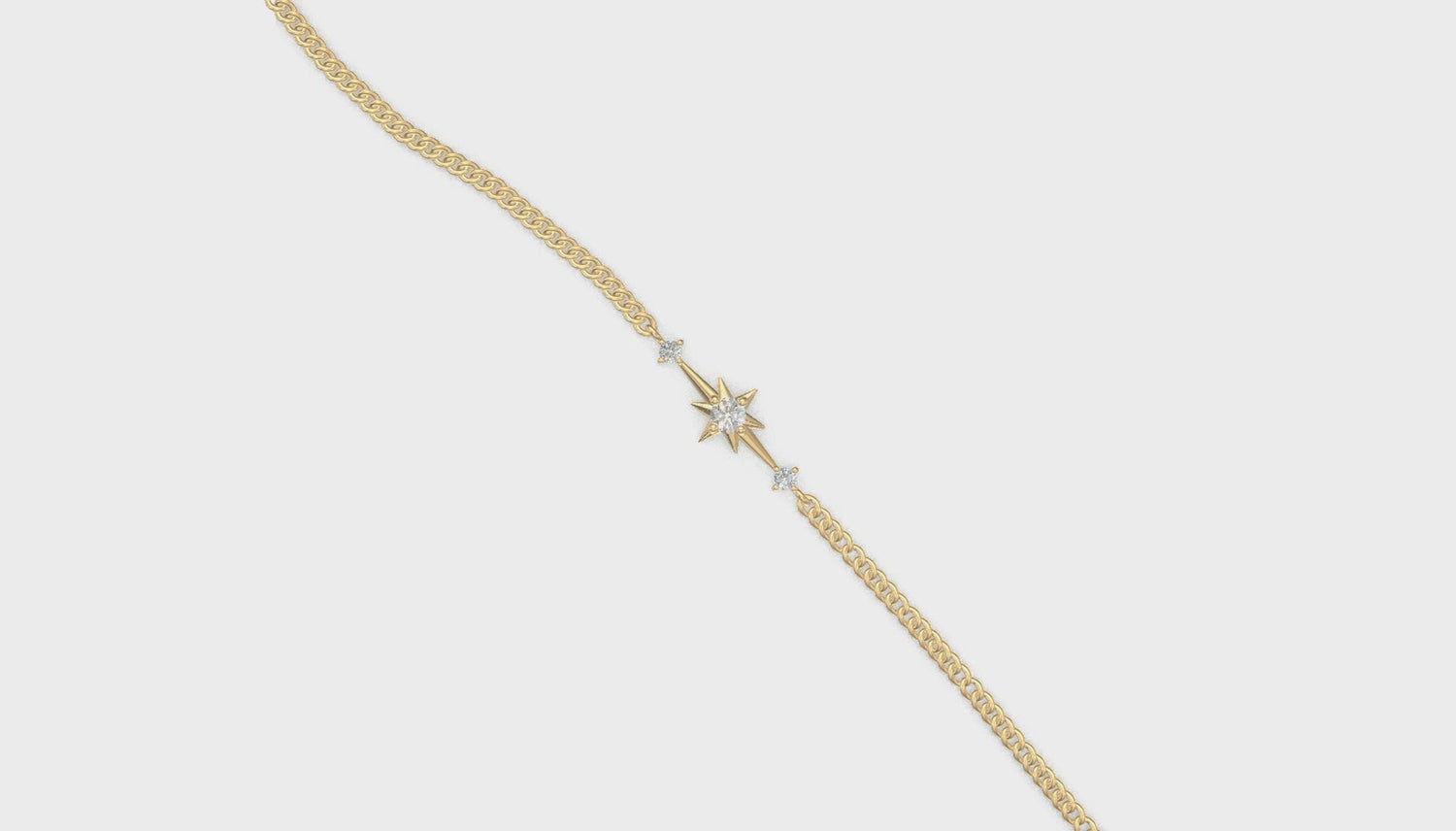 Solara Star Diamond Bracelet Gold