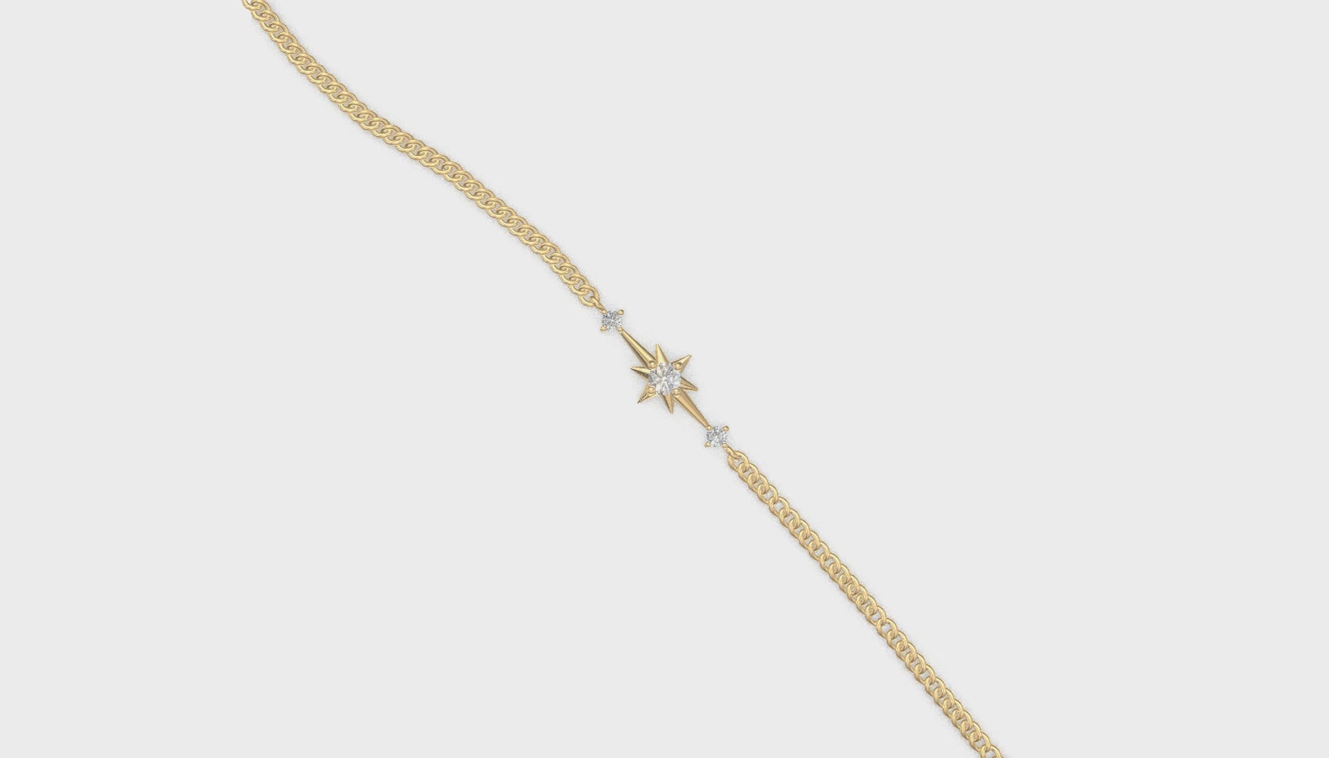 Solara Star Diamond Bracelet Gold