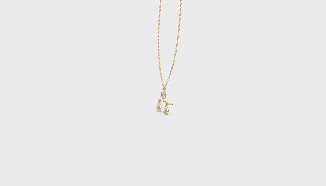 Lumina Teardrop Chain Set Trio Gold
