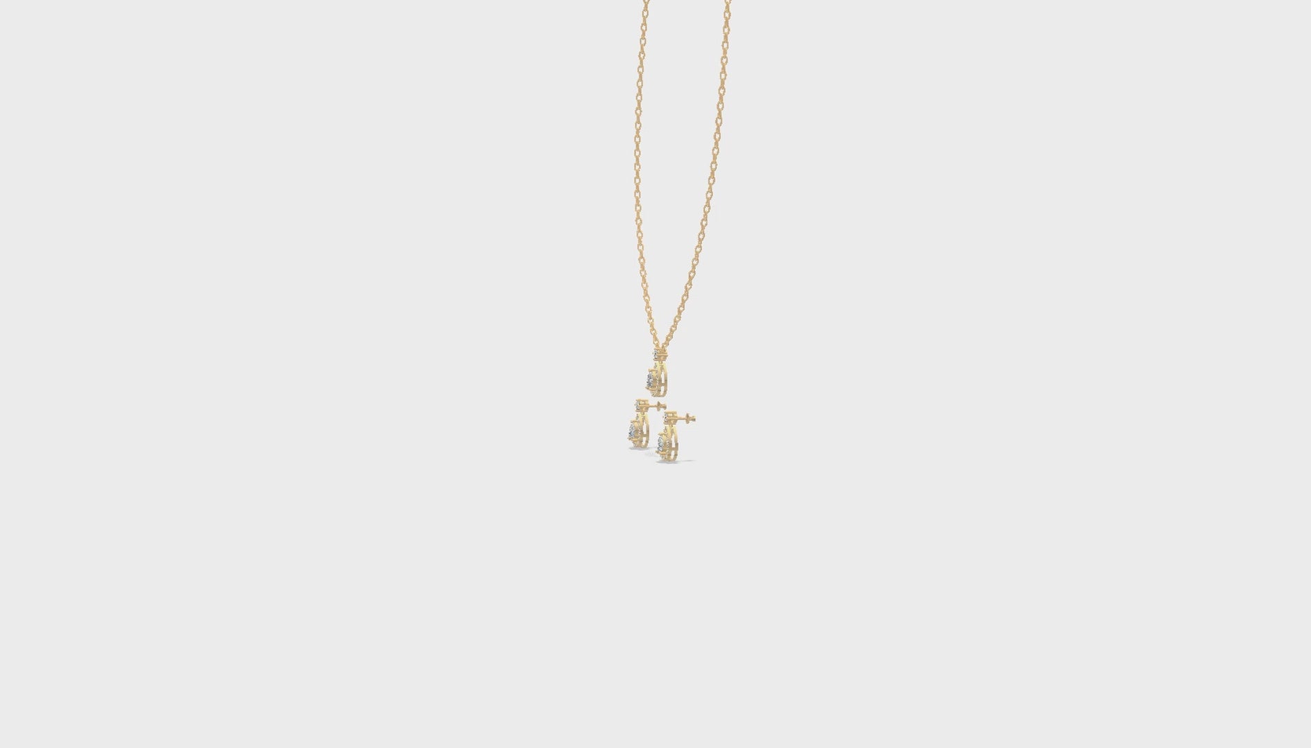 Lumina Teardrop Chain Set Trio Gold