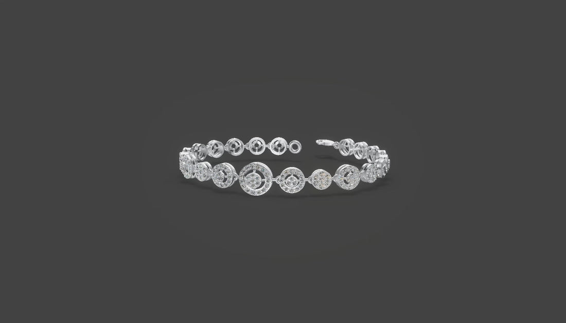 Rosé Radiance Diamond Bracelet Silver