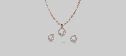 Ever Bloom Circle Pendant Set