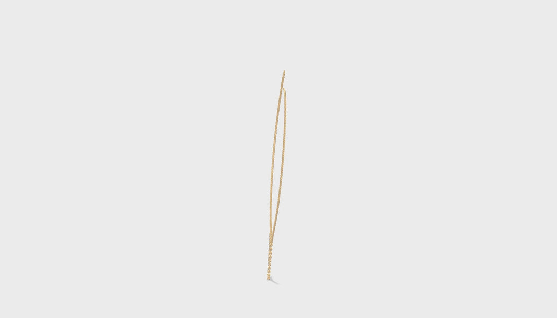 Golden Cascade Diamond Necklace Gold