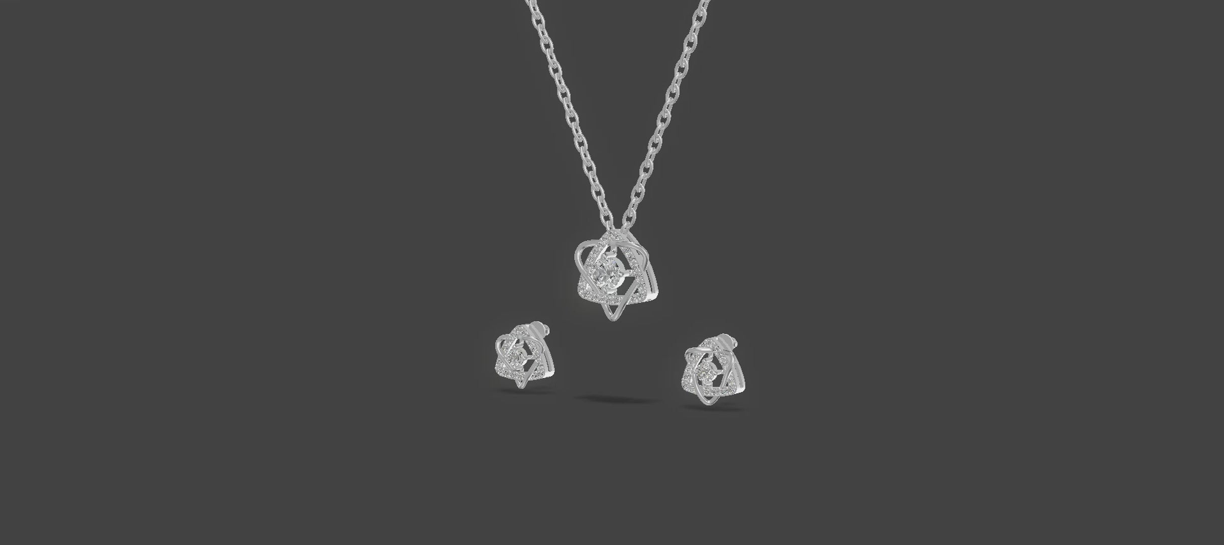 Petal-Knot Chain Set Silver