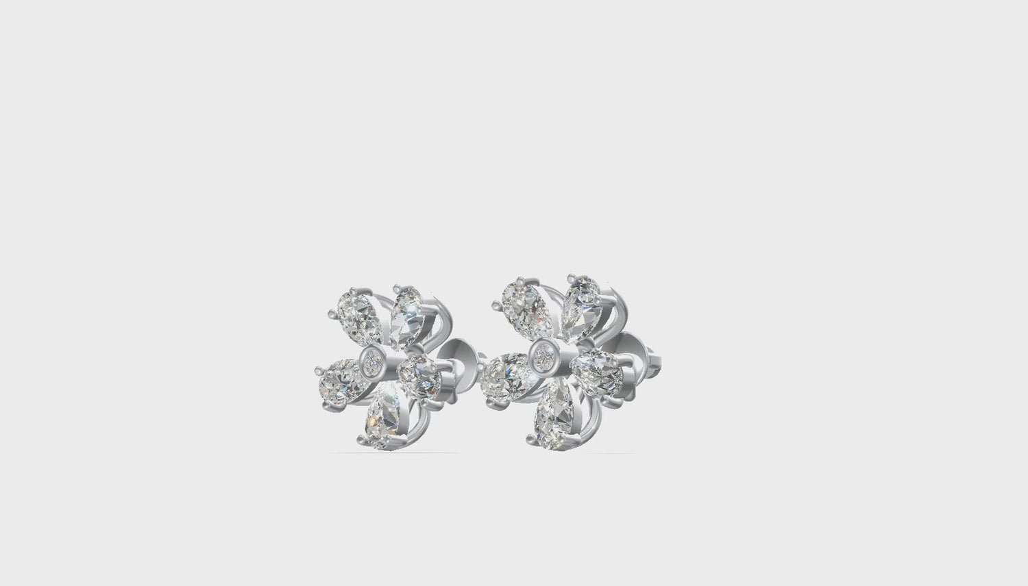 Blossom Luxe Floral Earrings Silver