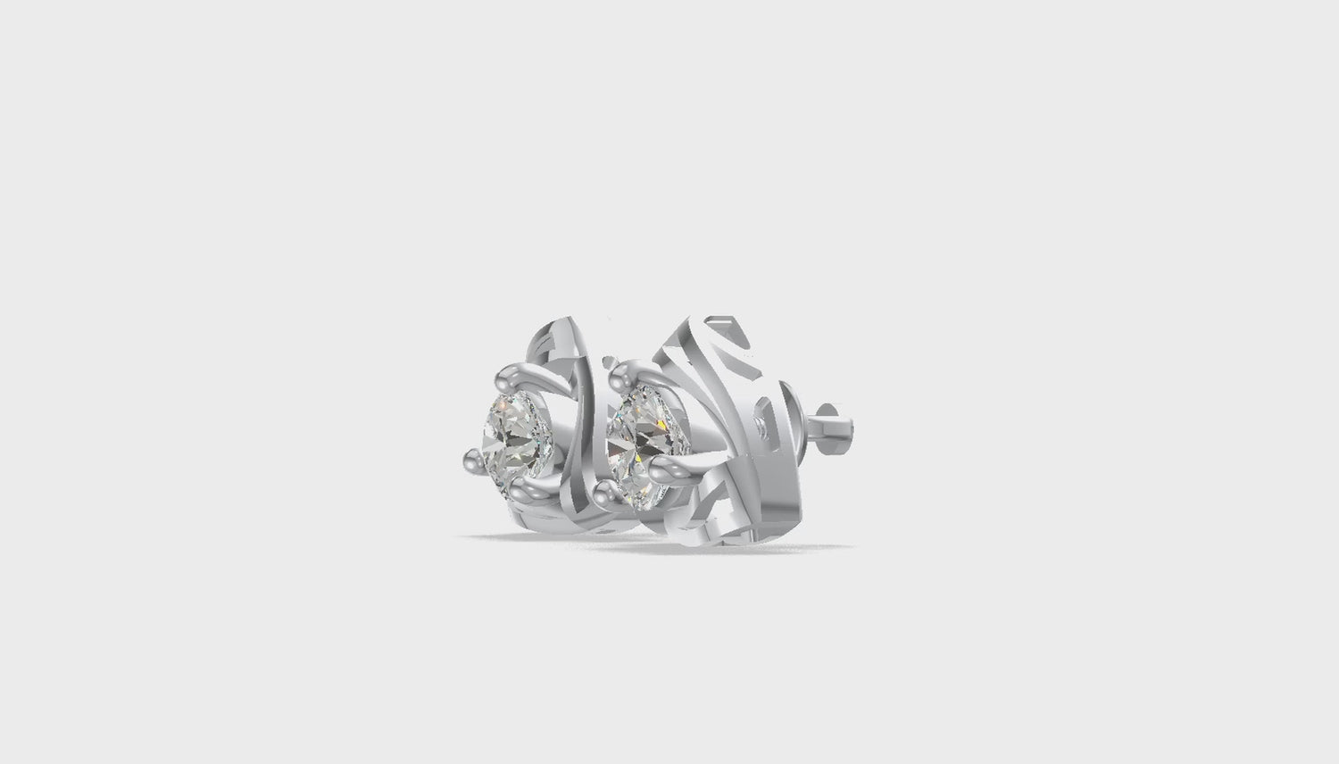 Aurora Crest Stud Earrings Gold
