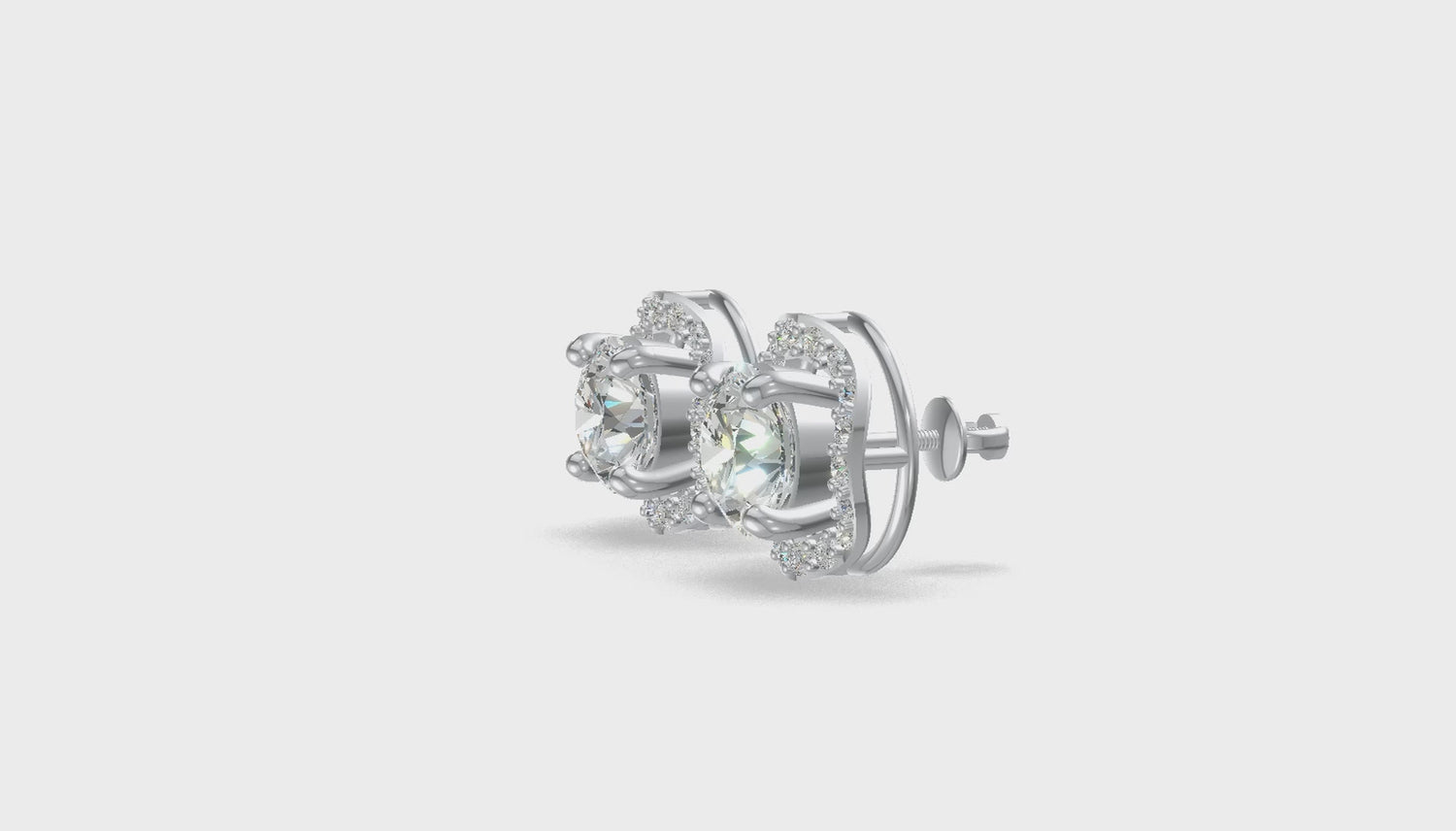 Royal Halo Studs Gold