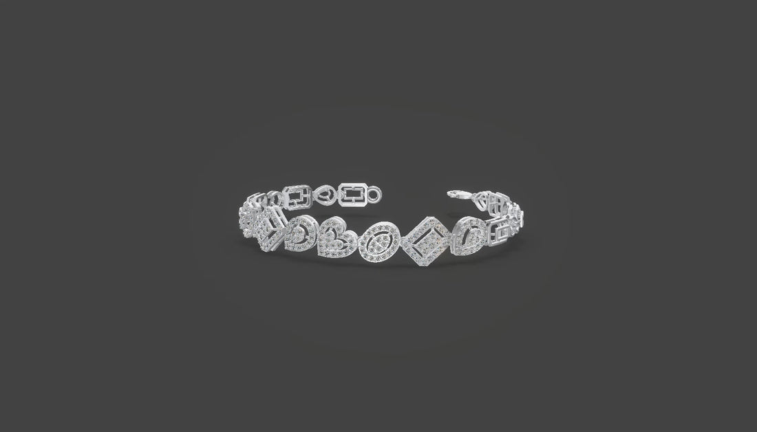 Shape of Life Diamond Bracelet Silver