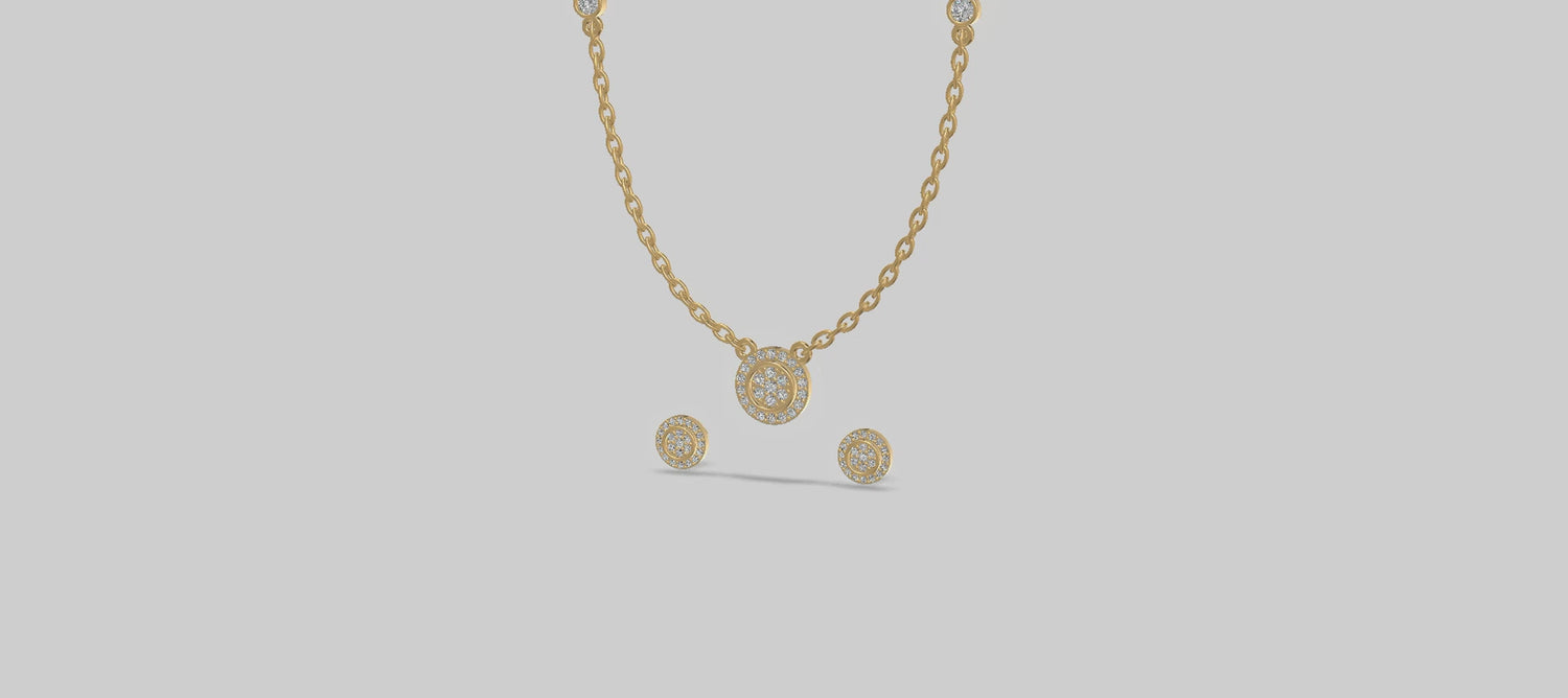 Elysian Harmony Trifecta Necklace Gold