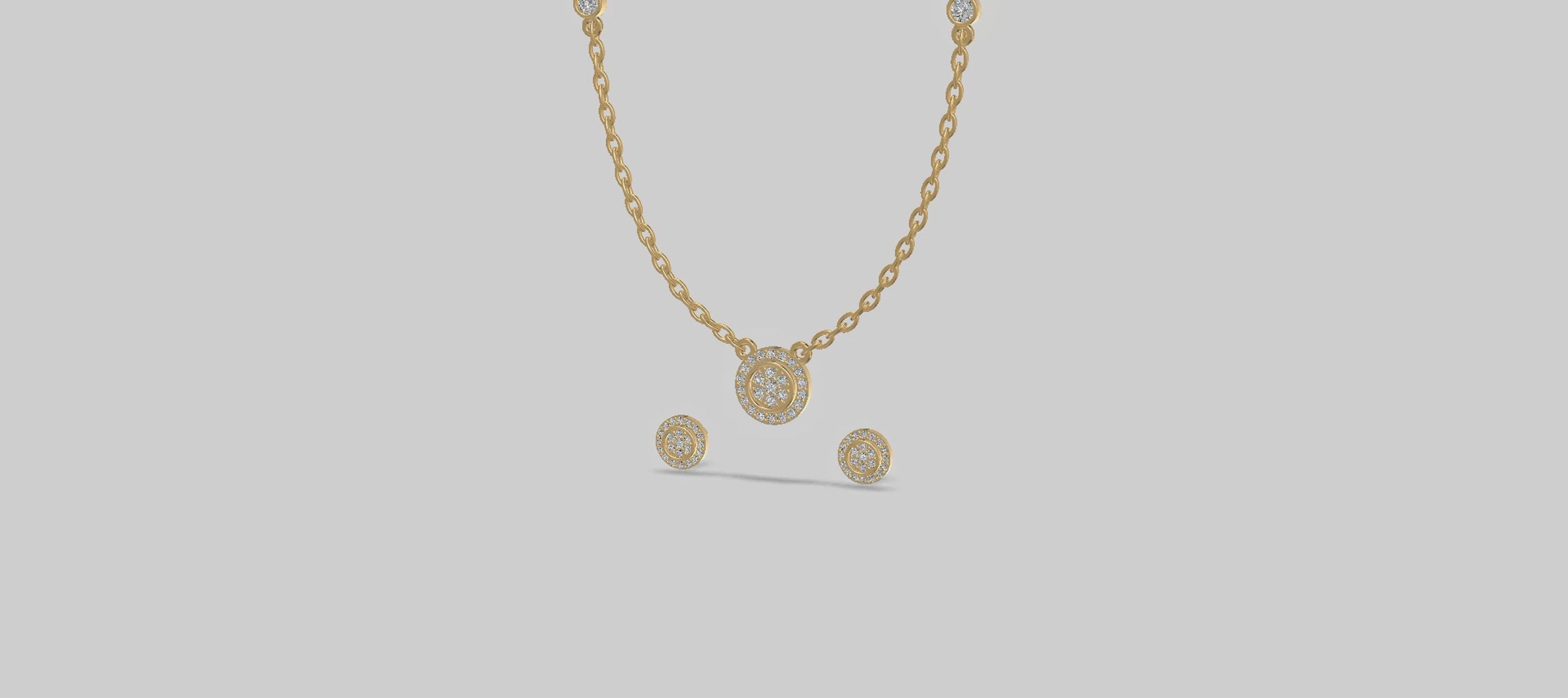 Elysian Harmony Trifecta Necklace Gold
