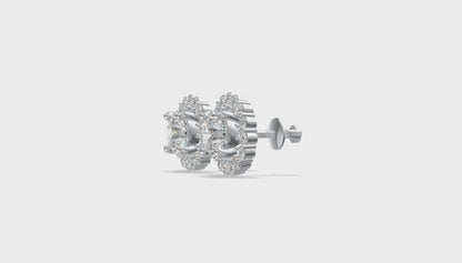 Celestia Bloom Stud Earrings Gold