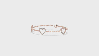 Amora Heart Diamond Bracelet Gold