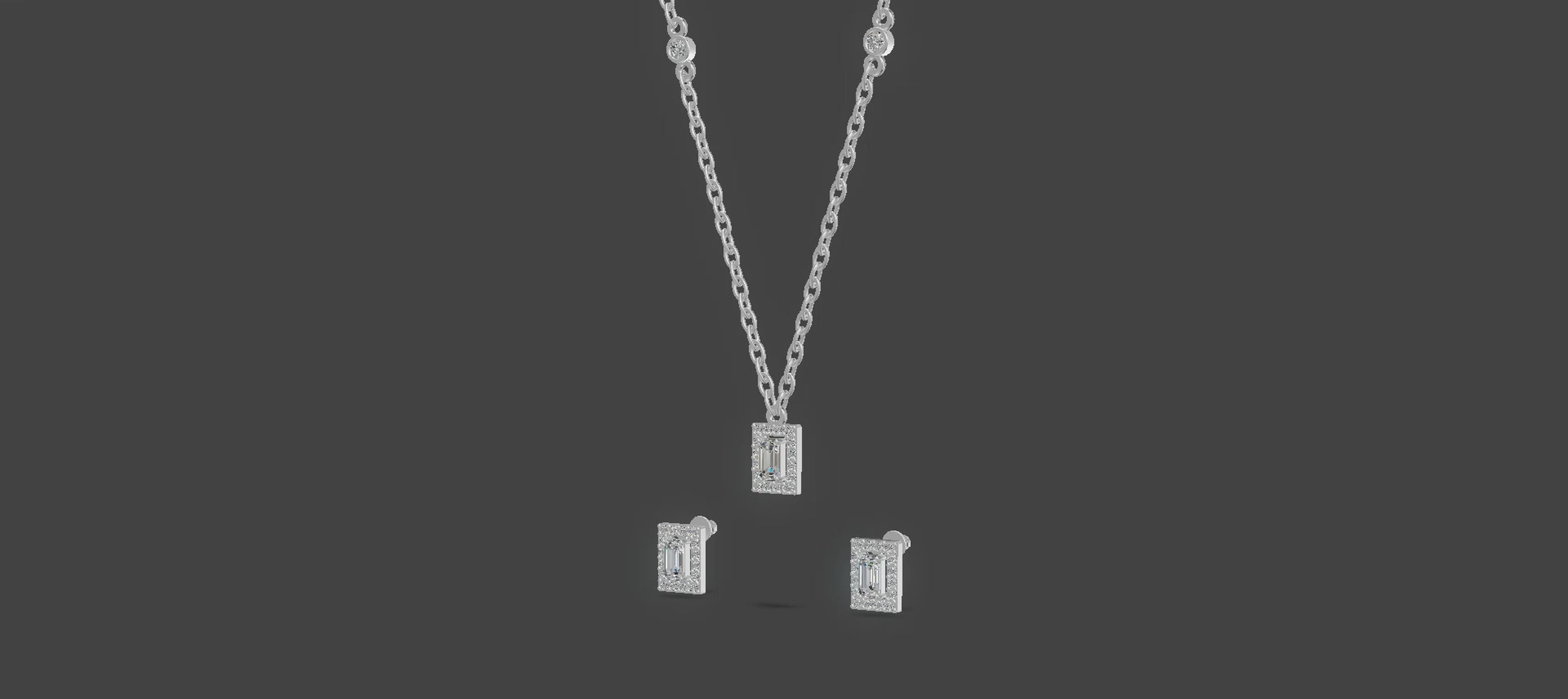 Tri-Node Architectural Chain Set Silver
