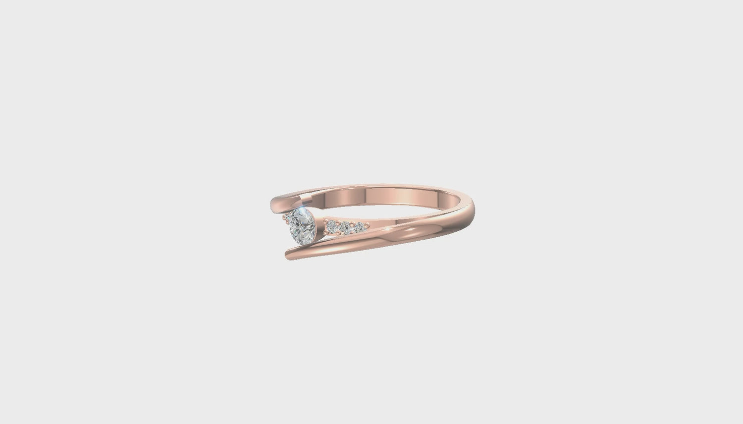 Aurora Twist Diamond Ring Gold