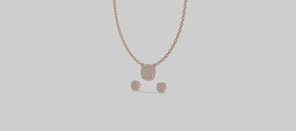 Celeste Glow Cushion Diamond Chain Set Gold