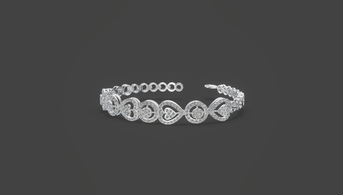 Hearts of Harmony Diamond Bracelet Platinum