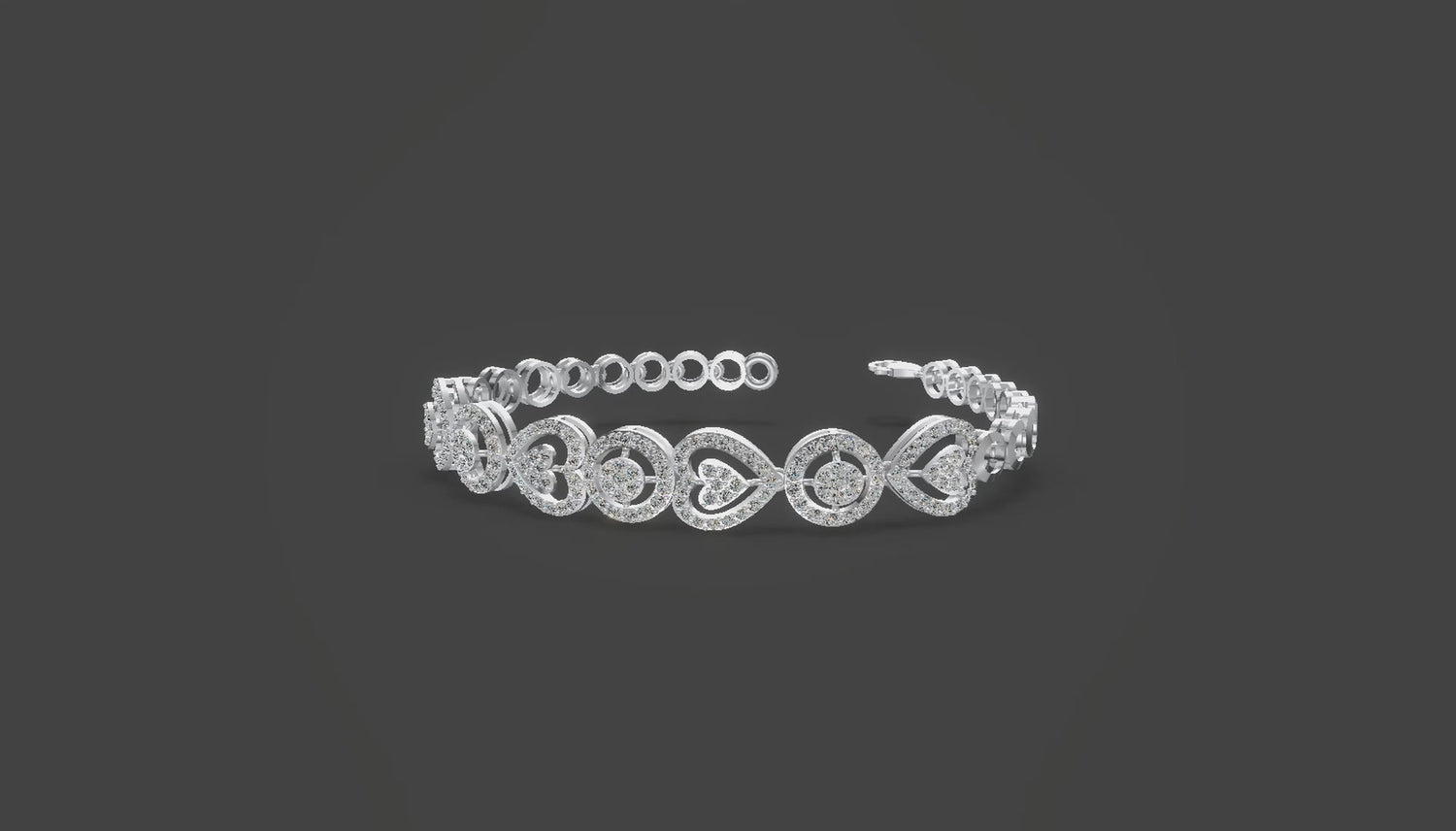 Hearts of Harmony Diamond Bracelet Gold