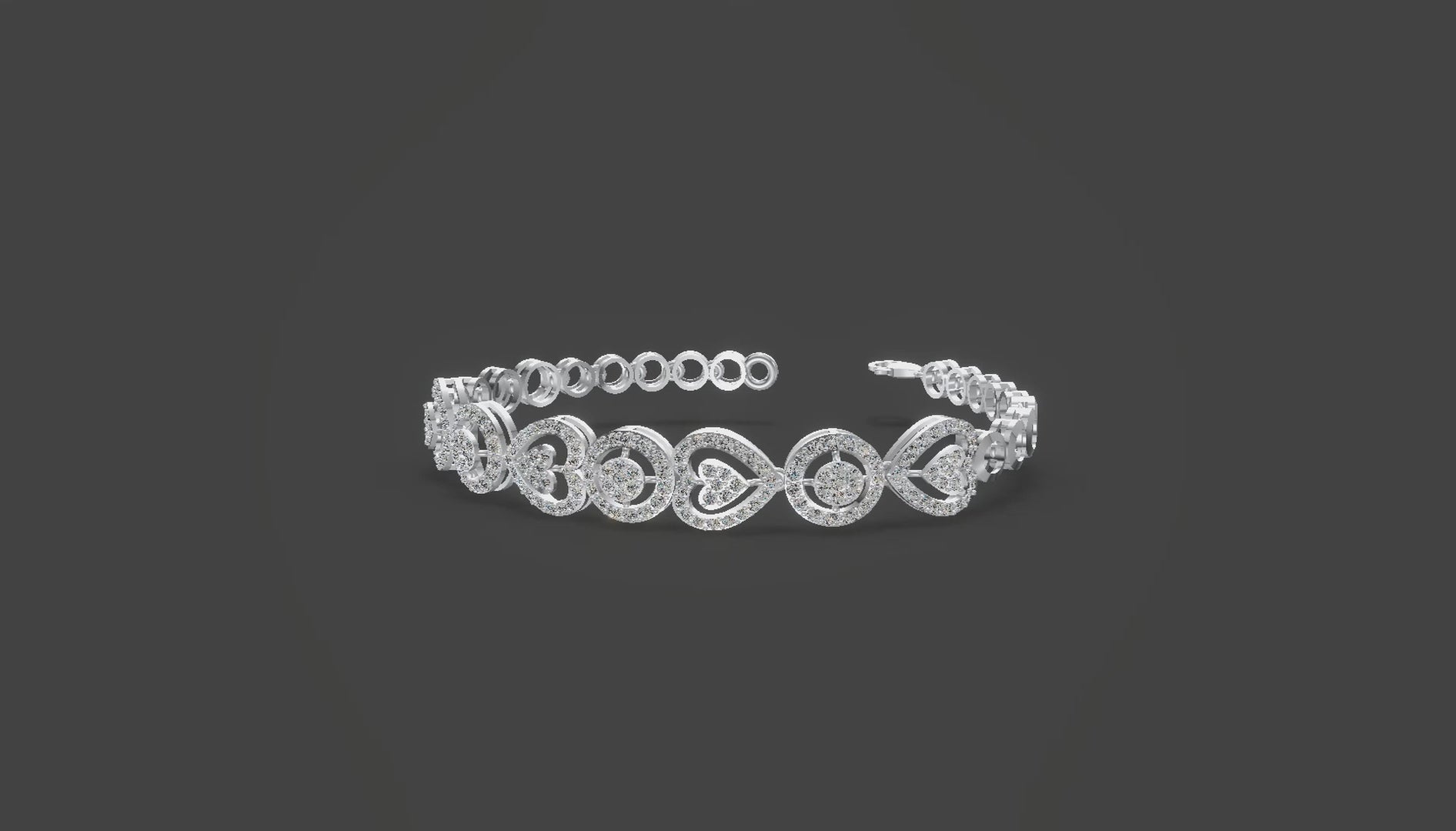 Hearts of Harmony Diamond Bracelet Gold