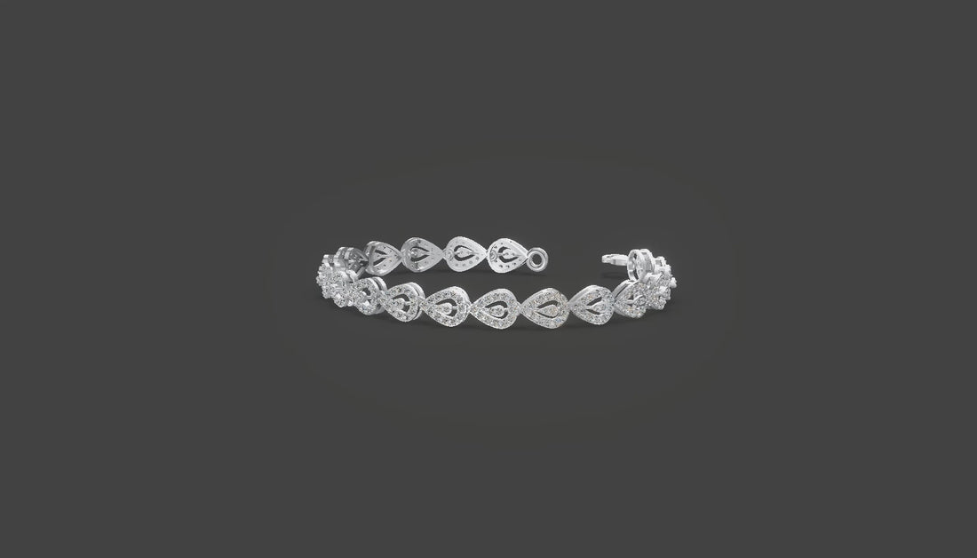 Tear of Elegance Diamond Bracelet Platinum