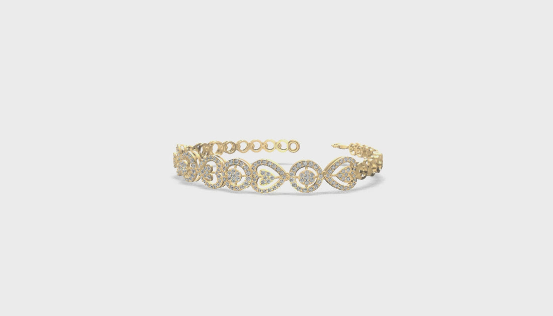 Hearts of Harmony Diamond Bracelet Gold