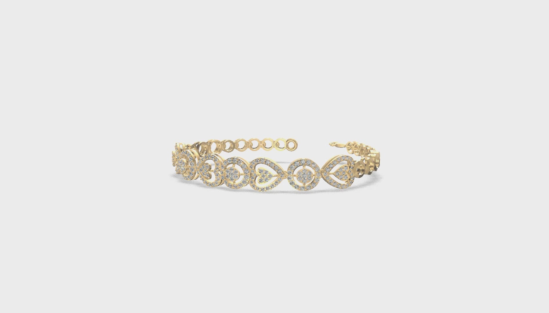 Hearts of Harmony Diamond Bracelet Gold