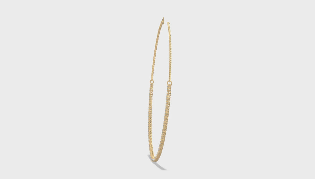 Eterna Glow – Diamond Tennis Necklace Gold