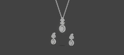 Pavé Rose Gold Pendant Set