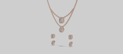 Regalia Dusk Double Layer Diamond Chain Set Gold