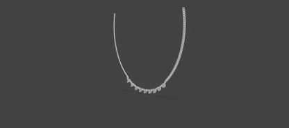 StellaLink – Clustered Spark Necklace Silver