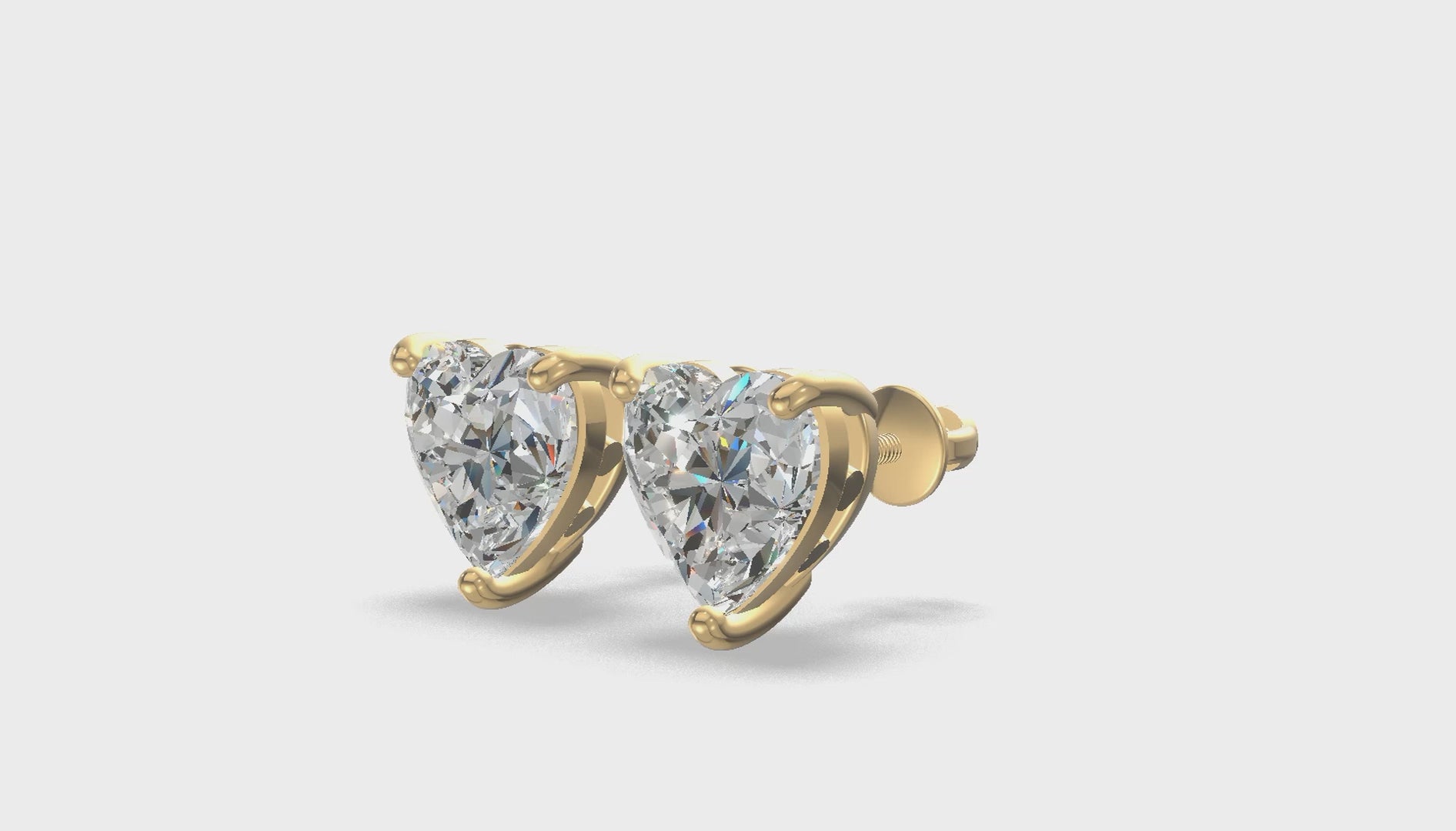 Sweetheart Diamond Studs ER Gold