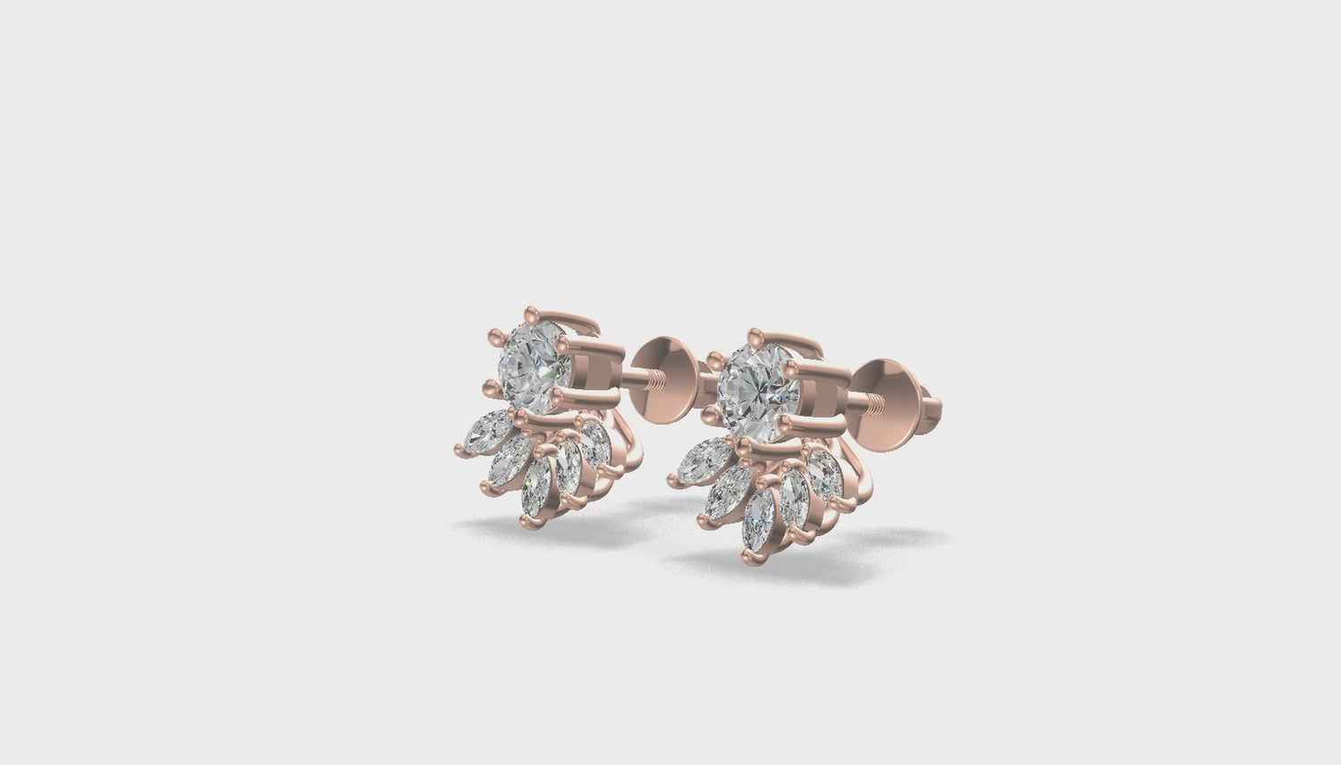 Luna Petal Drop Earrings Gold