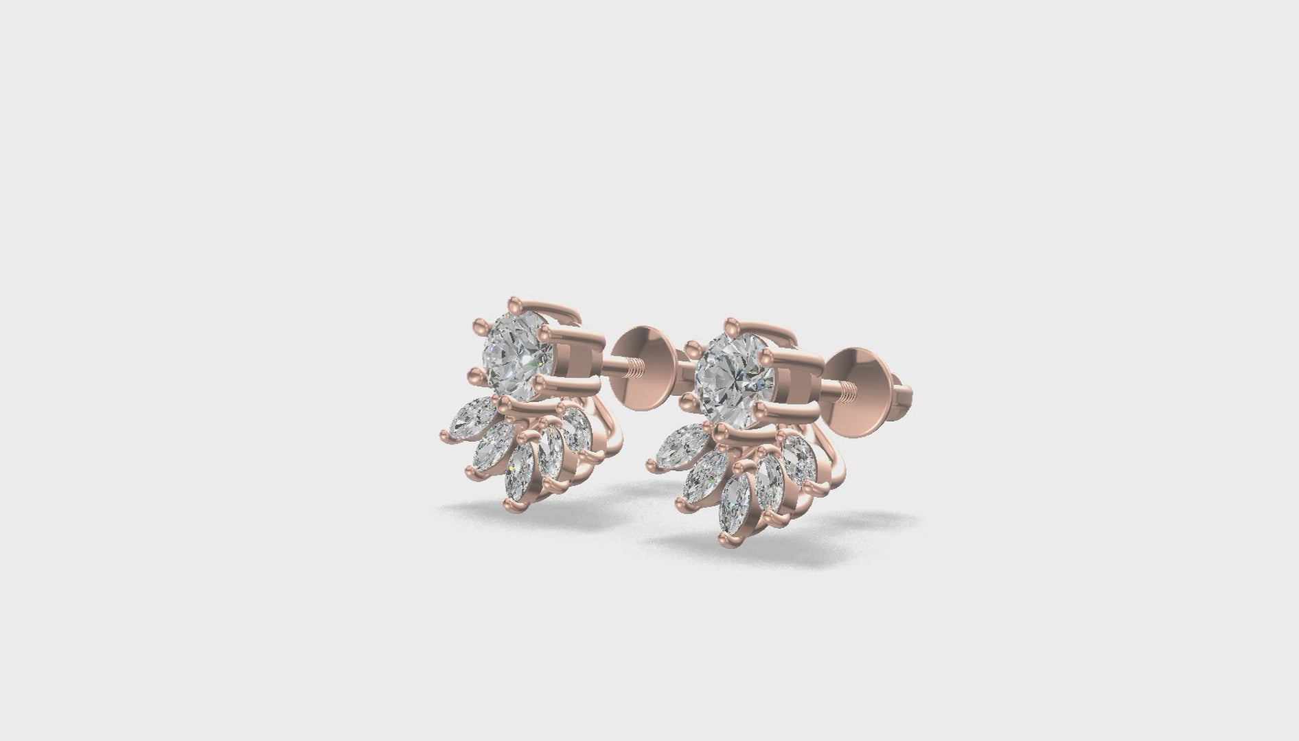 Luna Petal Drop Earrings Gold